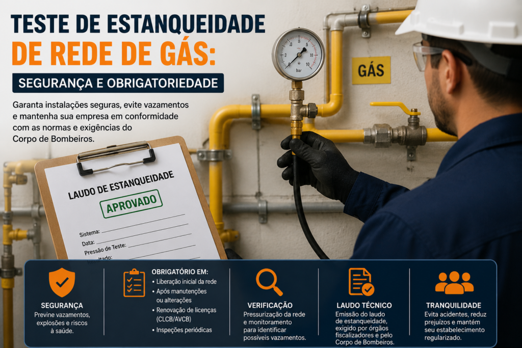 Teste de Estanqueidade de Rede de Gás: Segurança e Obrigatoriedade